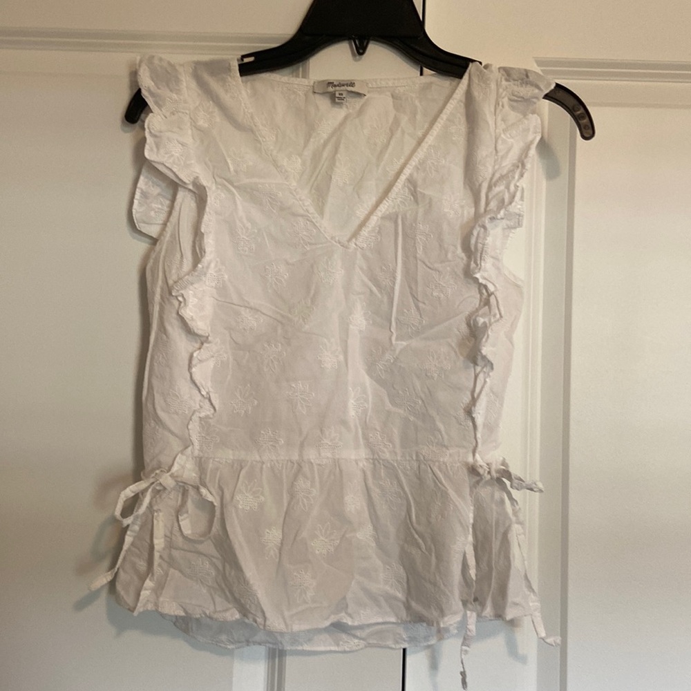Madewell ruffle shirt